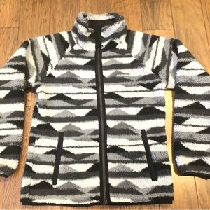 Columbia Cozy Camper Heavyweight Fleece Jacket Size XS Long Sleeve Gray/Black